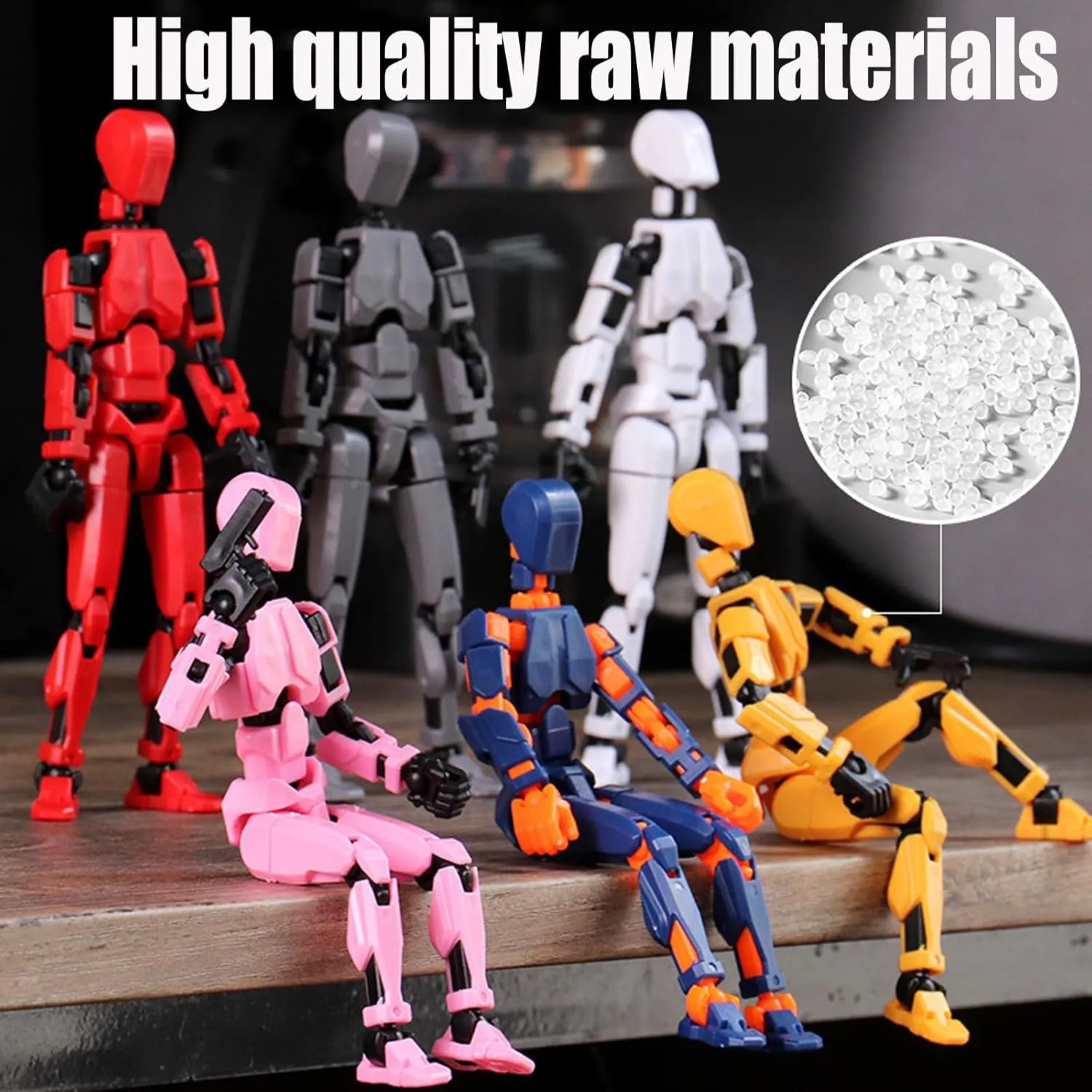 Titan 13 Action Figure, Lucky Robot 13 Action Figures, 3D Printed Analog Robot Titan 13 Figure, Stop Action Animation Multi-Articulated Action Figure (5-Piece)