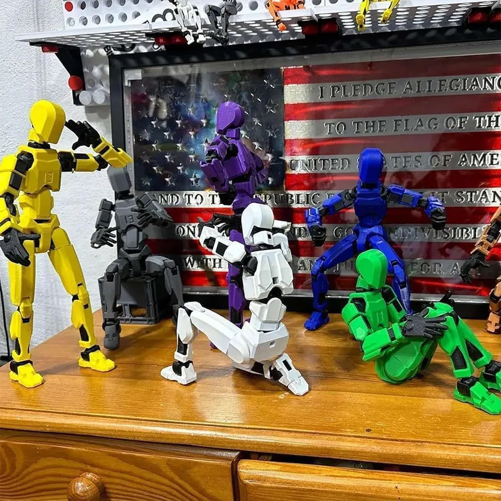 Titan13 Action Figure, Lucky Robot 13 Action Figures, 3D Printed Multi-Jointed Movable Action Figure, Dummy Robot 13 Figures Toy for Desktop Decorations Game Gifts (5pcs)