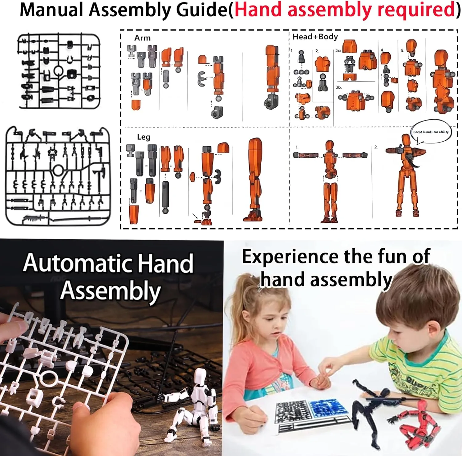 Titan13 Action Figure, Lucky Robot 13 Action Figures, 3D Printed Multi-Jointed Movable Action Figure, Dummy Robot 13 Figures Toy for Desktop Decorations Game Gifts (5pcs)