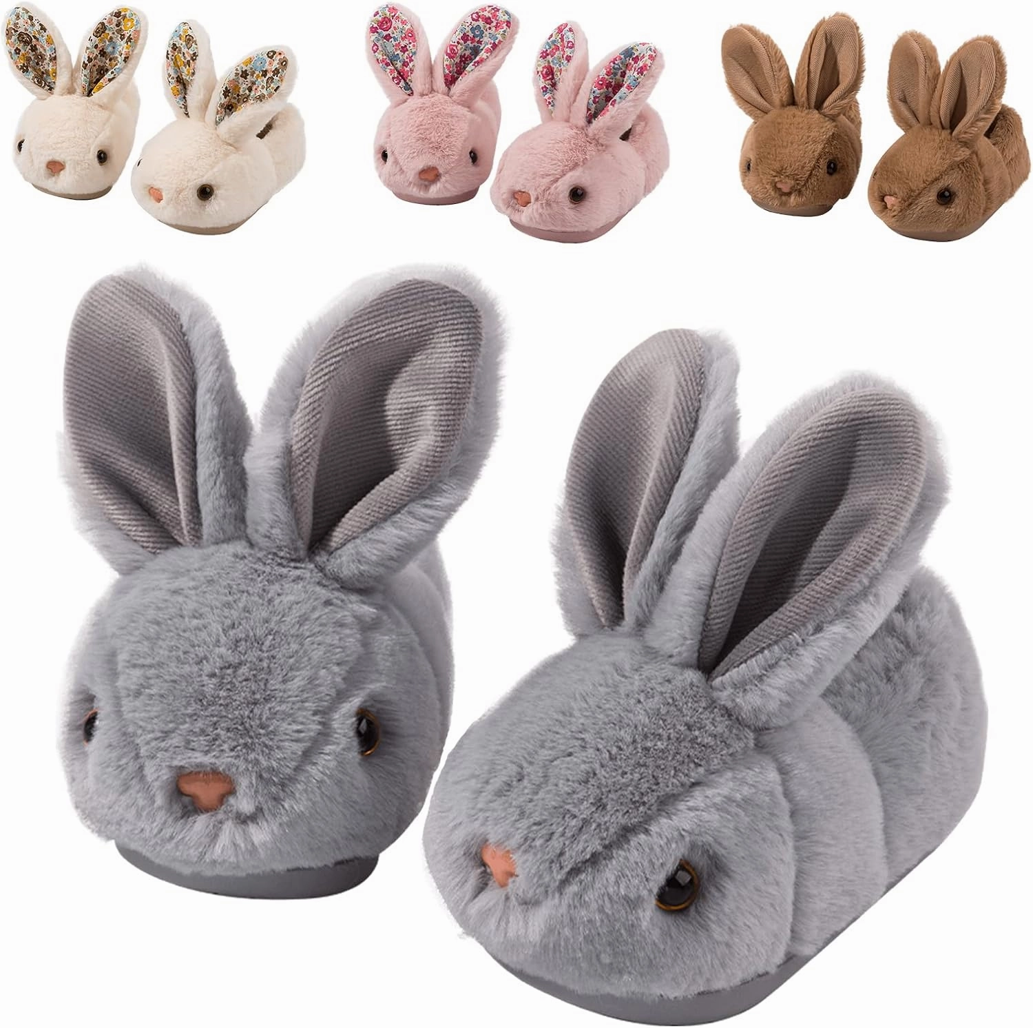 Toddler Bunny Slippers for Girls Boys Warm Plush Cute Rabbit Slippers Cozy House Slippers Indoor Outdoor for Kids Children