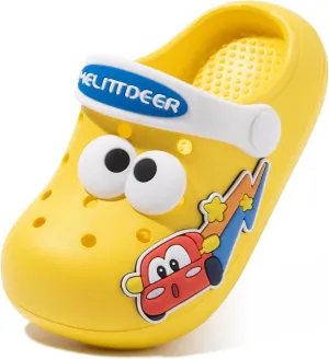 Toddlers Boys & Girls Clogs Cute Cars EVA Non-Slip Lightweight Kids Water Shoes for Summer Beach Pool