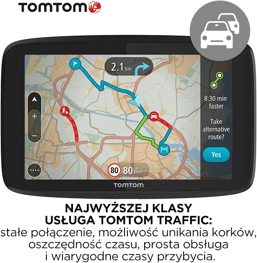 TomTom Car Sat Nav GO Essential, 6 Inch, with Traffic Congestion and Speed Cam Alert Trial Thanks to TomTom Traffic, EU Maps, Updates via WiFi, Handsfree Calling, Click-and-Drive Mount