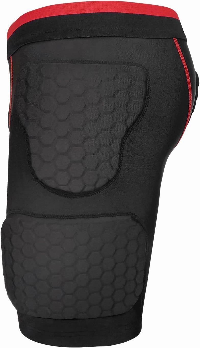 Topeter Men’s Padded Shorts Skate Compression Short Basketball Hip Protective Underwear