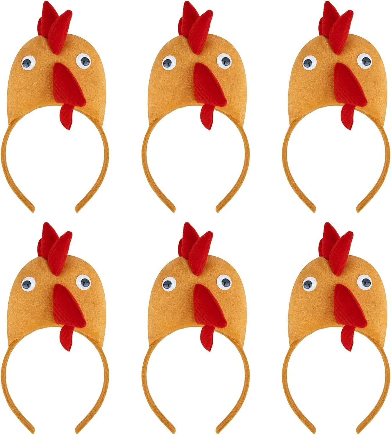 TopTie 6 PCS Animals Ears Headband, Halloween Decorations for Adult & Kid, Jungle Safari Animals Hair Hoop for Party Favors