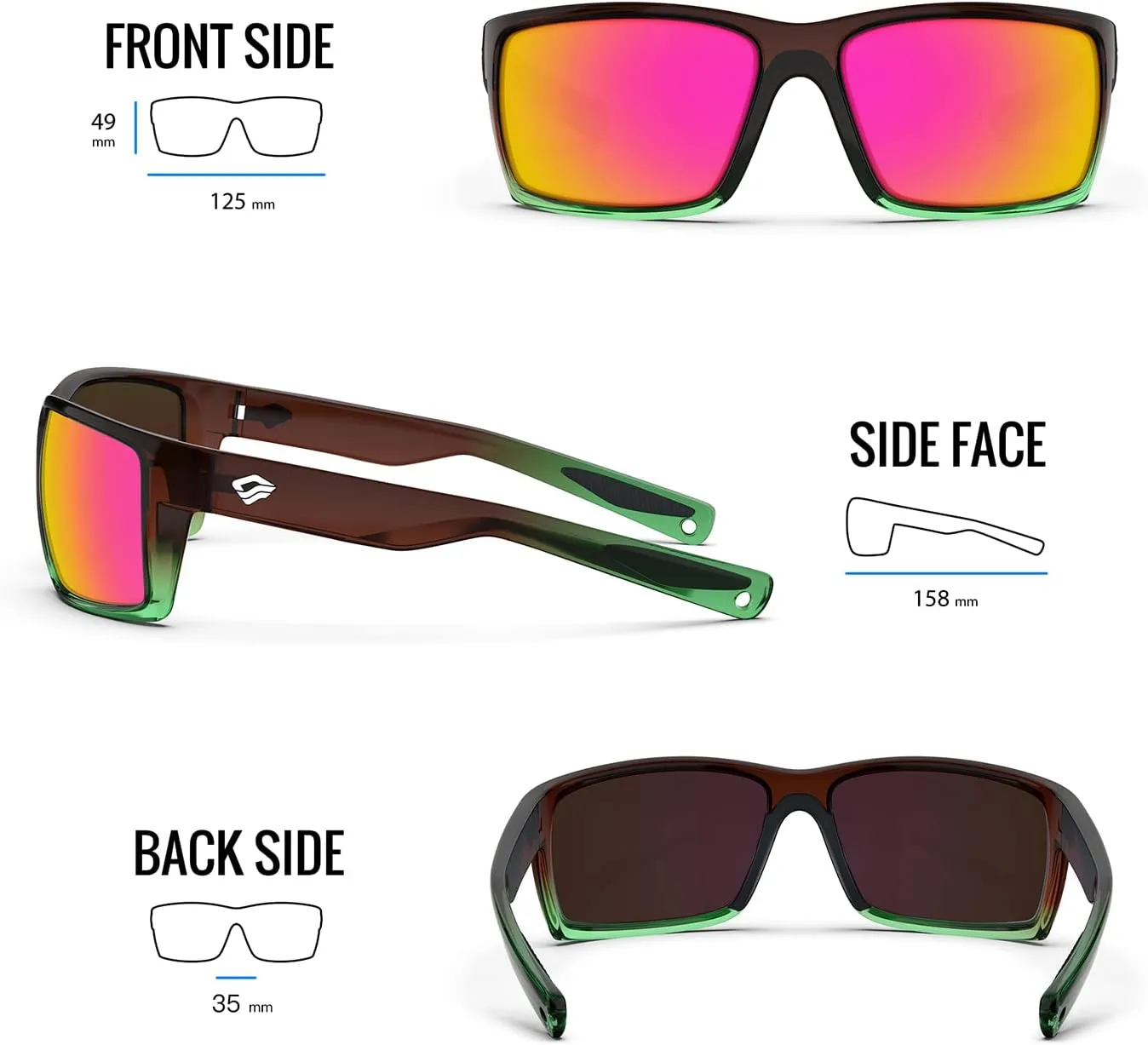TOREGE Sports Polarized Sunglasses for Men Women Flexible Frame Cycling Running Driving Fishing Mountaineering TR24