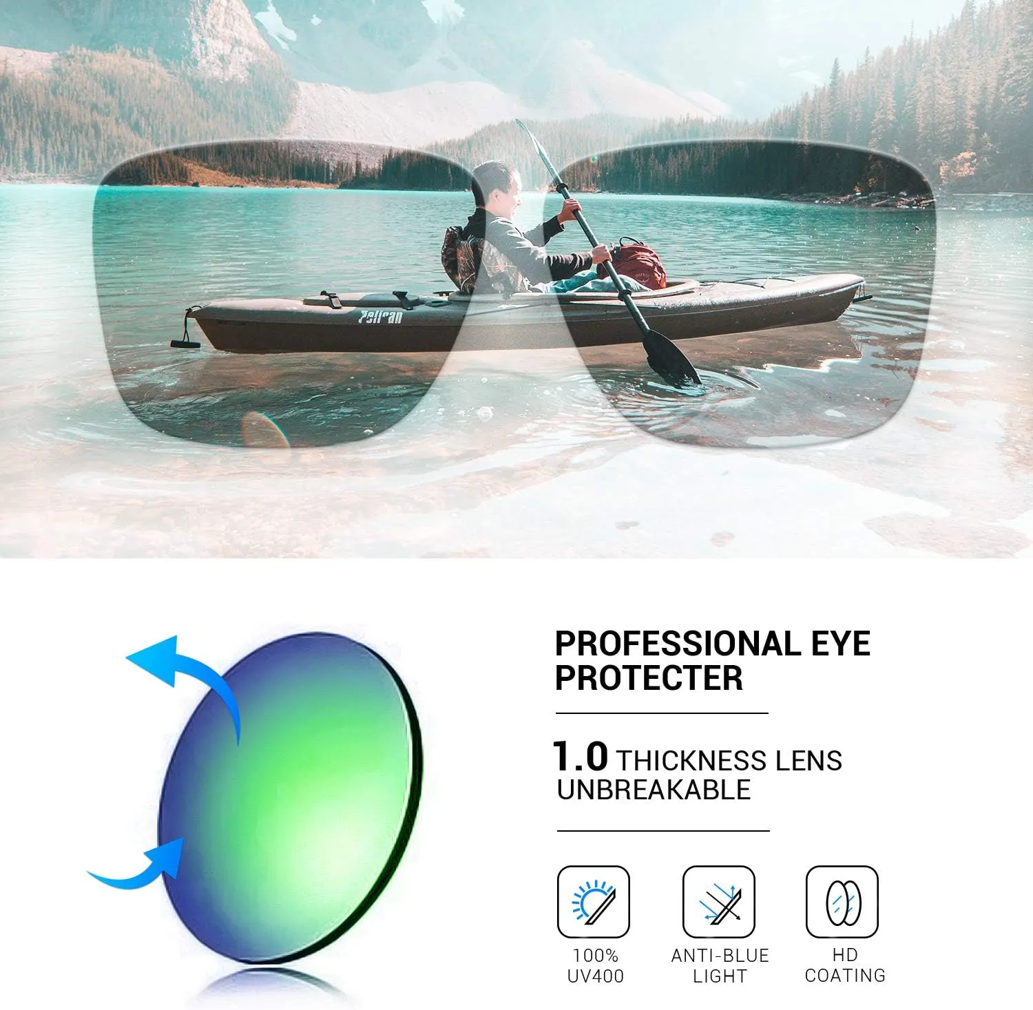 TOREGE Sports Polarized Sunglasses for Men Women Flexible Frame Cycling Running Driving Fishing Mountaineering TR24