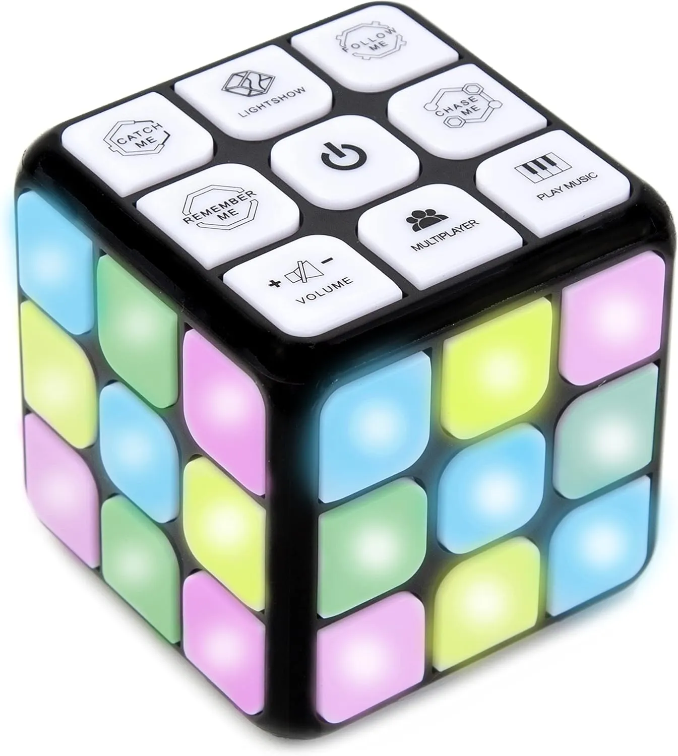 Toysery Flashing Cube Electronic Memory & Brain Game. 7-in-1 STEM and Handheld Learning. Ages 8  Years