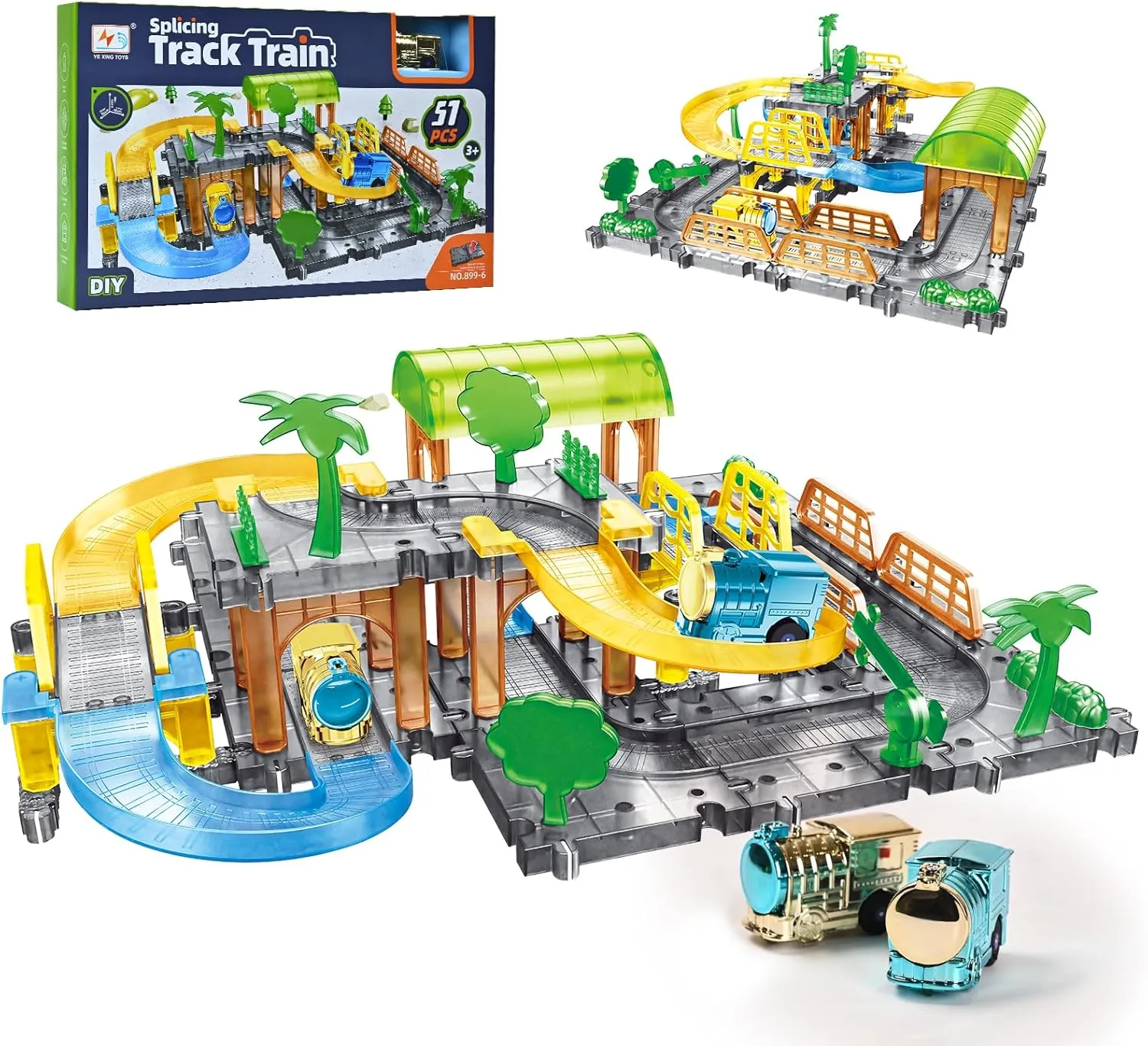 Track Car Toys, 58pcs Splicing Slot Track, Racing Car PlaySet, Preschool Educational Toys for Toddlers Kids Ages 3 4 5 6 7 8