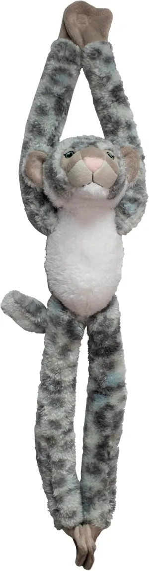 Tree Huggers - Snow Leopard from Deluxebase. 28 inch Hanging Stuffed Animals Made from Recycled Plastic Bottles. Eco-Friendly Cuddly Plush Toy and Perfect Cuddly Gift for Kids.