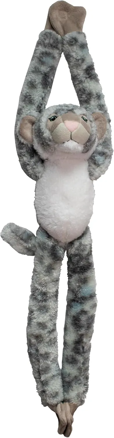 Tree Huggers - Snow Leopard from Deluxebase. 28 inch Hanging Stuffed Animals Made from Recycled Plastic Bottles. Eco-Friendly Cuddly Plush Toy and Perfect Cuddly Gift for Kids.
