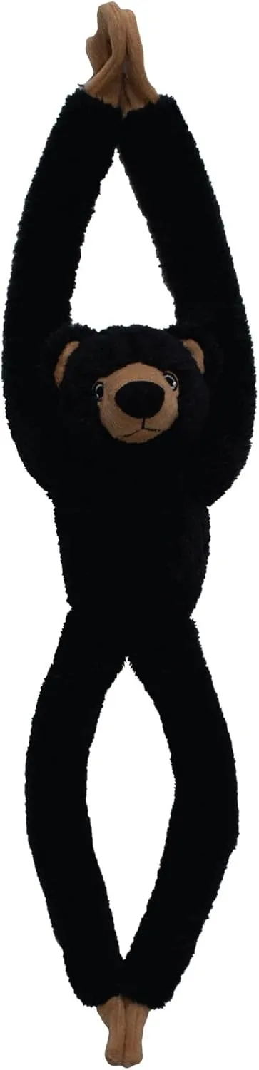 Tree Huggers Wildlife - Black Bear from Deluxebase. Mini Soft Plush Animals made from Recycled Plastic Bottles. Eco-Friendly Cuddly Gift for Kids, Cute Stuffed Animal Toy for Toddlers.