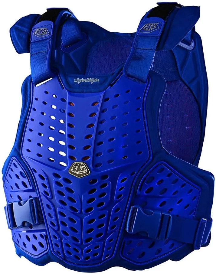 Troy Lee Designs Motocross Motorcycle Dirt Bike Chest and Back Protector for Adult Men Women and Unisex, Rockfight CE Flex (MD/LG, Blue)