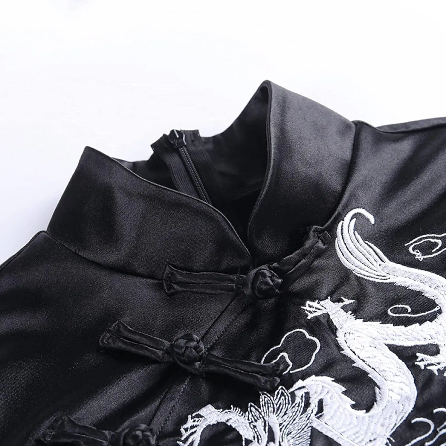 TSMNZMU Cheongsam Dress for Women - Gothic Asian Long Maxi Dress with Dragon Print