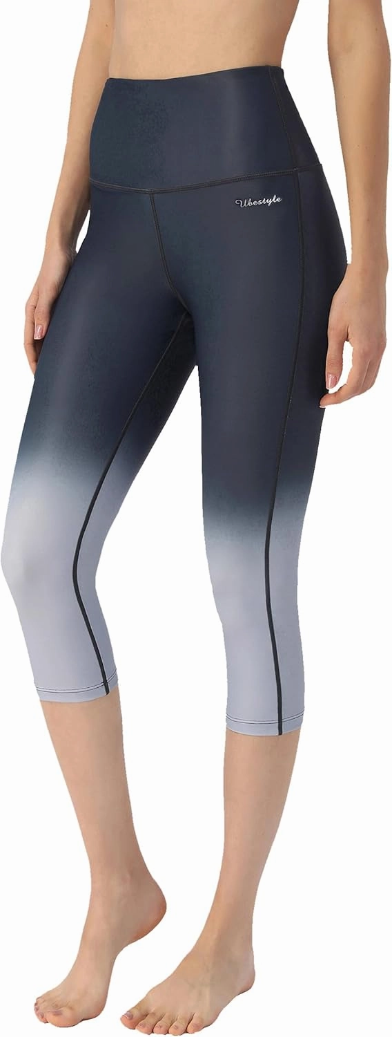 Ubestyle UPF 50  High Waist Swim Leggings for Women Swim Capris Swim Pant Swim Tights Beach Pants Sun Protective