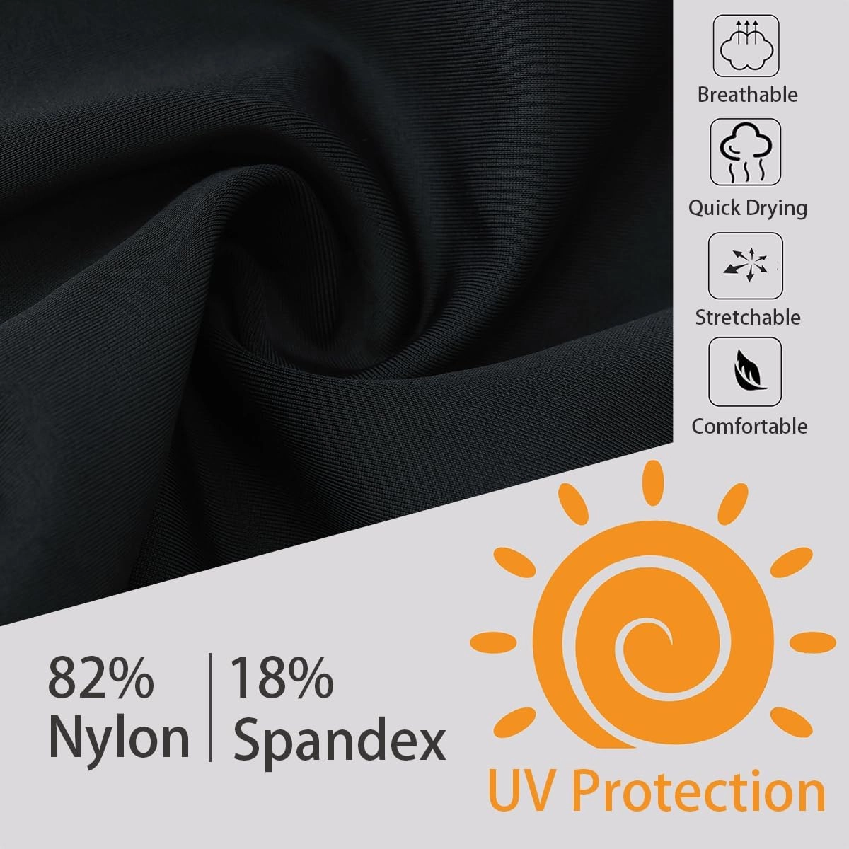 Ubestyle UPF 50  Men's Active Surfing Water Leggings Swim Pants Swim Tights Beach Pants Sun Protective