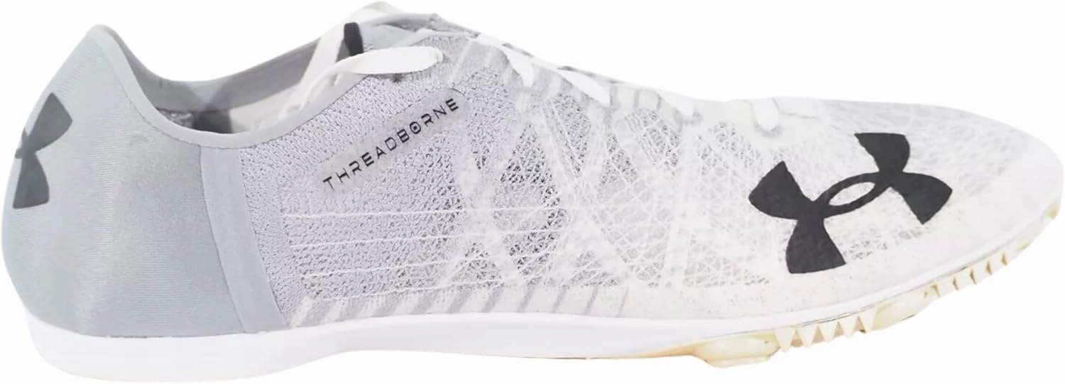Under Armour Speedform Miler 2 Men's Track Running Spikes, White/Gray, 5.5 M US