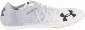 Under Armour Speedform Miler 2 Men's Track Running Spikes, White/Gray, 5.5 M US