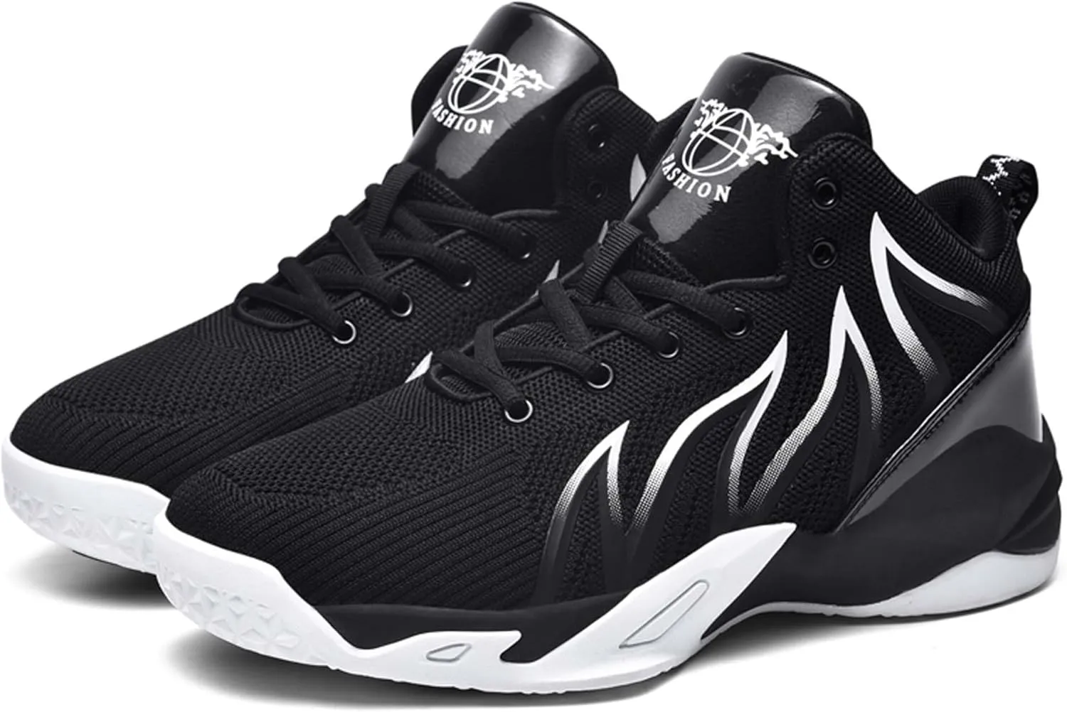 Unisex Adult Basketball Shoes Arch Support Sneakers Anti Slip Breathable Comfortable High Top Sports Running Walking Tennis Shoes