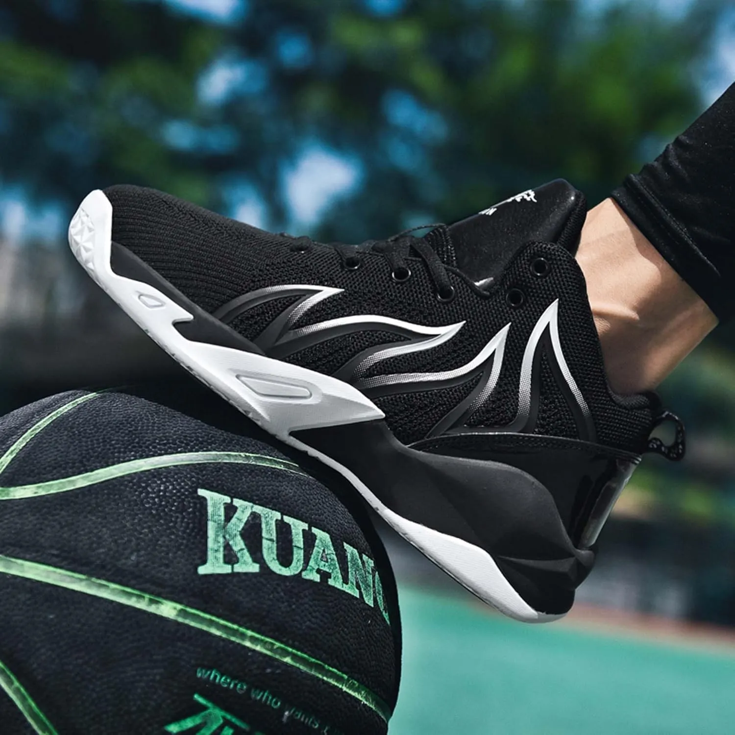 Unisex Adult Basketball Shoes Arch Support Sneakers Anti Slip Breathable Comfortable High Top Sports Running Walking Tennis Shoes