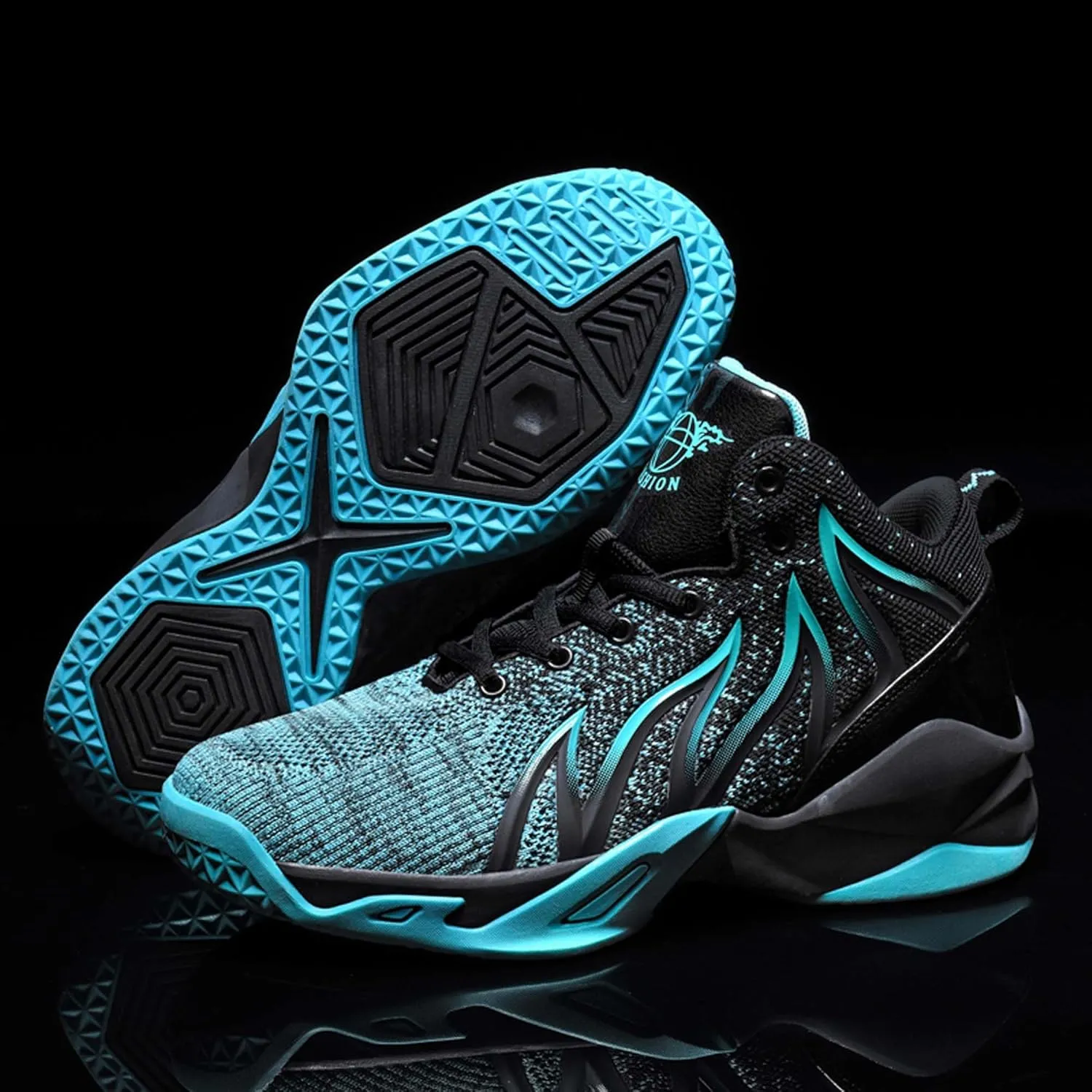 Unisex Adult Basketball Shoes Arch Support Sneakers Anti Slip Breathable Comfortable High Top Sports Running Walking Tennis Shoes