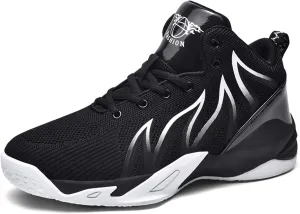 Unisex Adult Basketball Shoes Arch Support Sneakers Anti Slip Breathable Comfortable High Top Sports Running Walking Tennis Shoes
