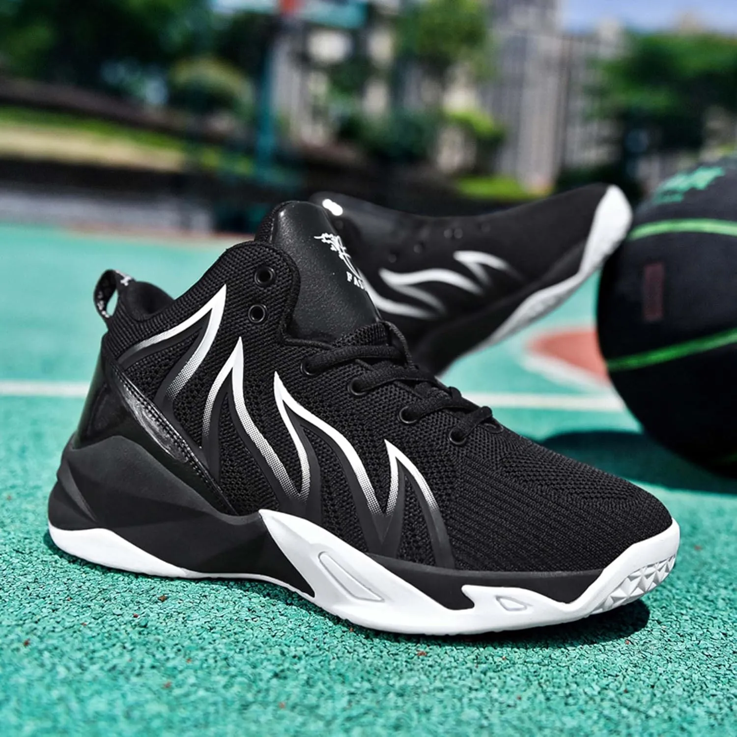 Unisex Adult Basketball Shoes Arch Support Sneakers Anti Slip Breathable Comfortable High Top Sports Running Walking Tennis Shoes