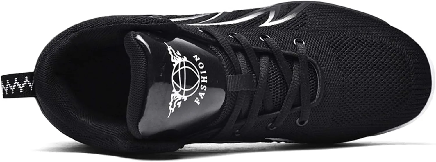 Unisex Adult Basketball Shoes Arch Support Sneakers Anti Slip Breathable Comfortable High Top Sports Running Walking Tennis Shoes