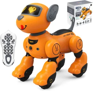 Upgrade Robot Dog for Kids - Interactive Voice Control, Touch, Sing and Dance Function RC Robot Dog Toys for Boys & Girls - Train, Tease, and Walk Your Puppy - Fun Companion Gift