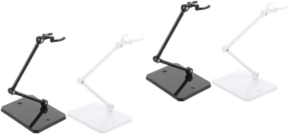Vaguelly 4pcs Action Figure Stands Flexible Toy Doll Holder Stable Base for Displaying Figures for Home Store and Supermarket Showcase