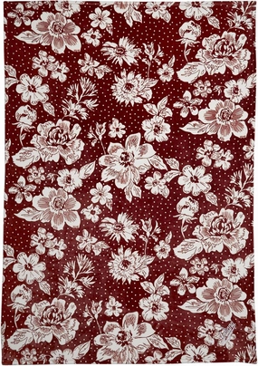 Vera Bradley Women's Collegiate Plush Xl Throw Blanket (Multiple Teams Available), Indiana University Cardinal/White Rain Garden, One Size