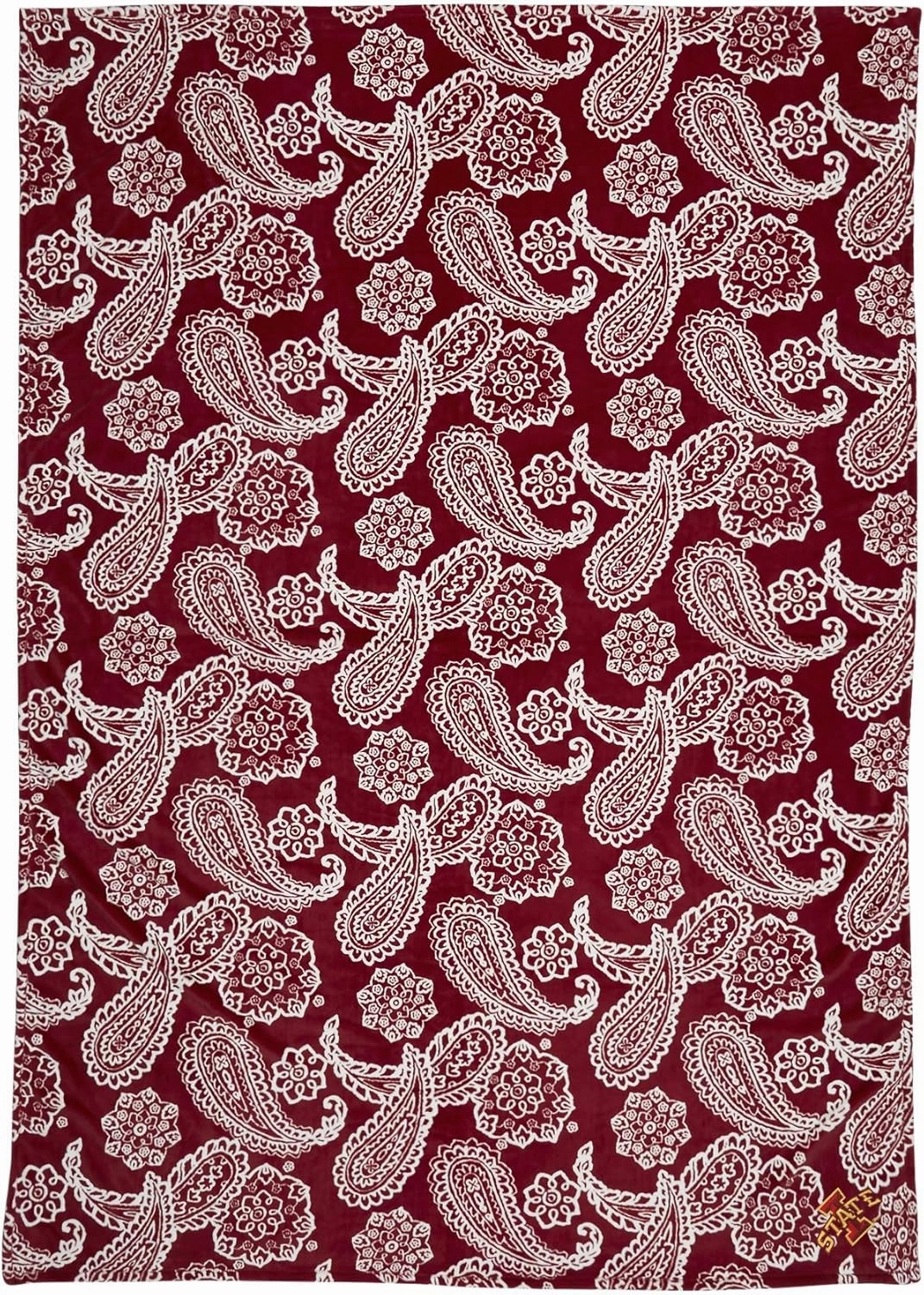 Vera Bradley Women's Collegiate Plush Xl Throw Blanket (Multiple Teams Available), Iowa State University Cardinal/White Bandana, One Size