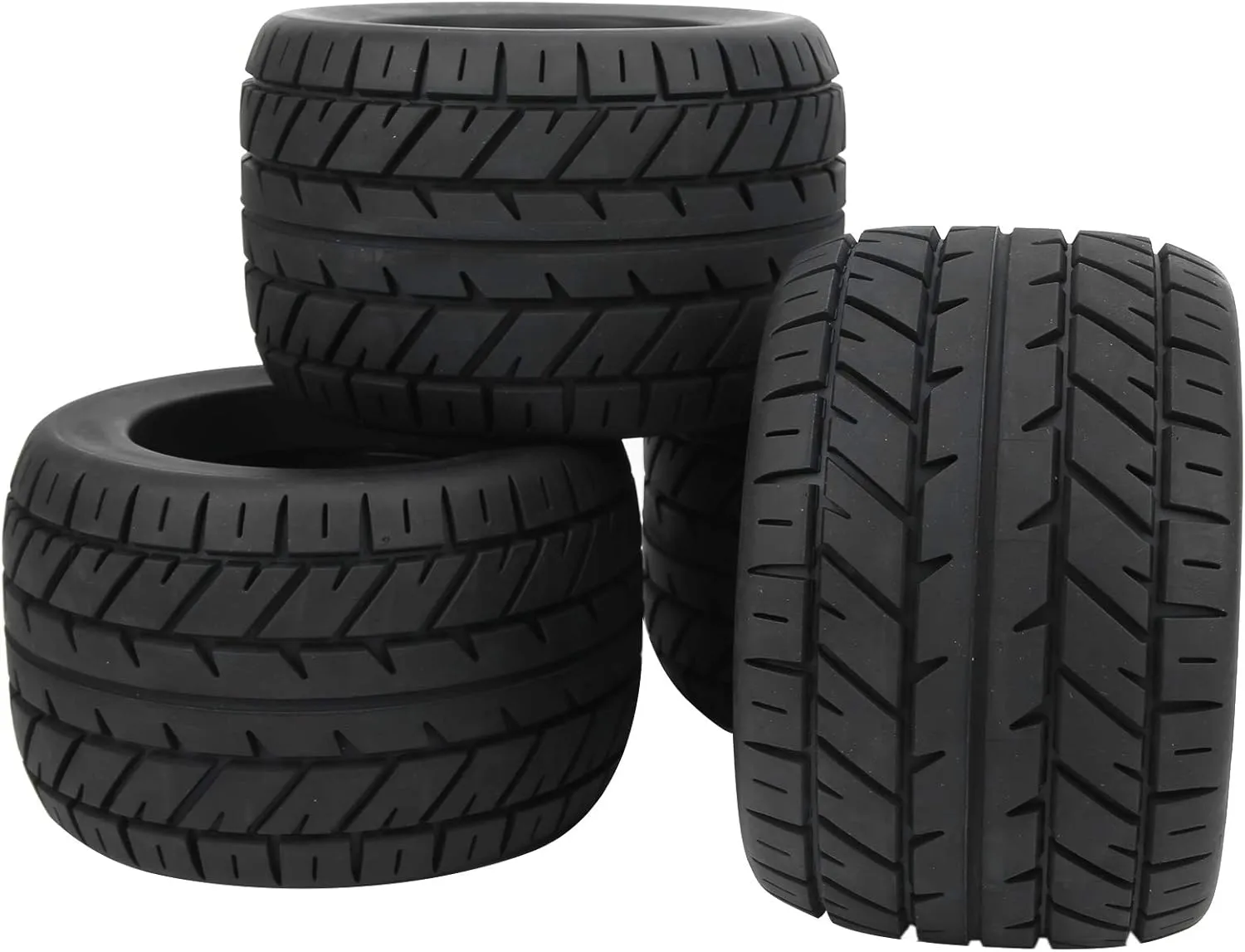 VGEBY RC Tires, 4Pcs 1/8 RC Wheels RC Racing Rubber Tires Fit for Racing Accessaries Parts 165x104mm 3.3 Wheels Infraction 6S Tires