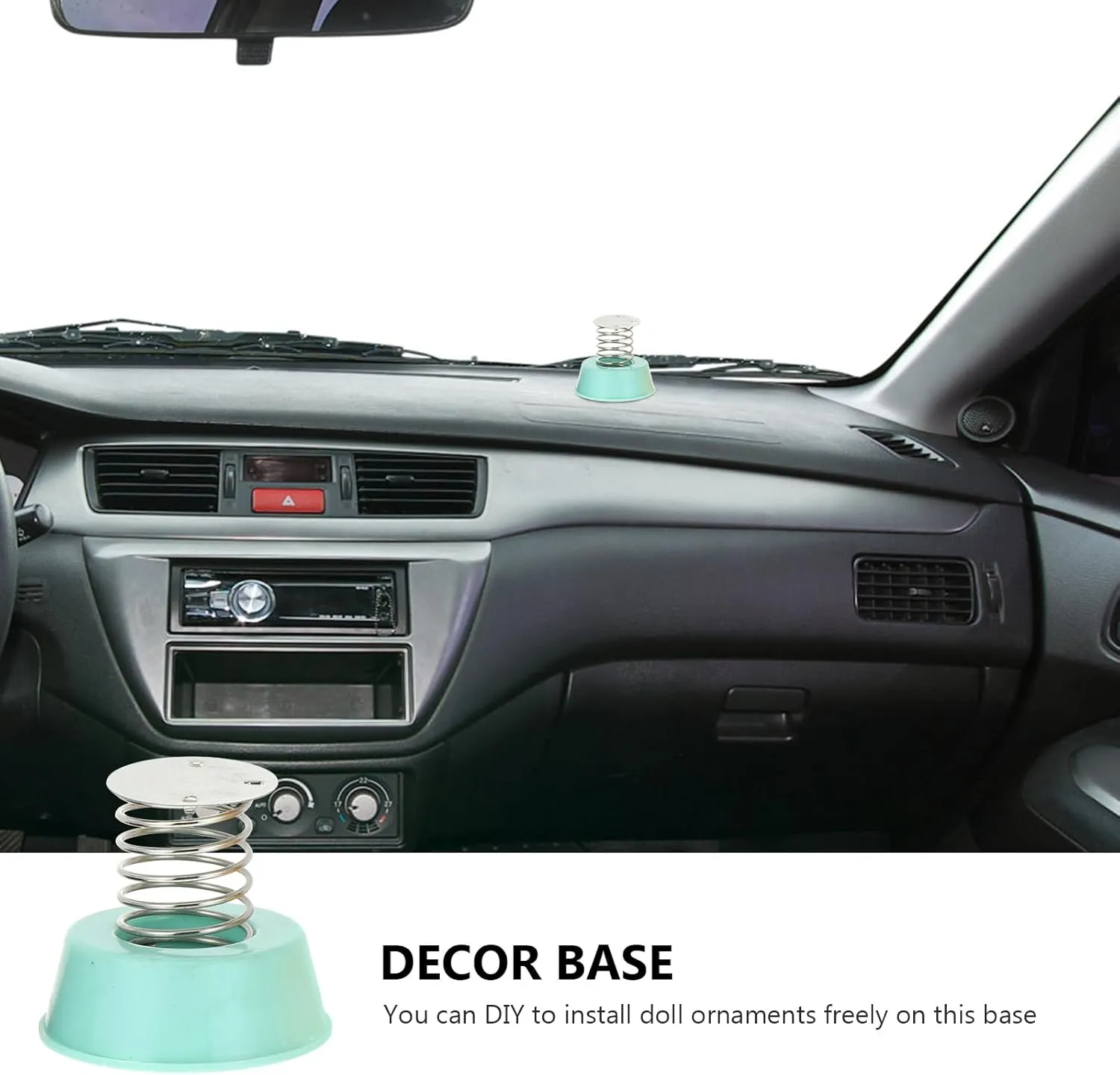 VICASKY 12 Pcs Dashboard Toy Base Car Dashboard Shake Head Doll Spring Stand Dancing Toy Spring Base Interior Accesorios for DIY Car Home Decoration