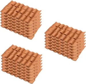 VICASKY 360pcs Lifelike Miniature Roof Tiles for Boys and Girls Projects Realistic Fake Roof Tiles for Sand Table and Model Train Layouts for Creative Miniature House Building