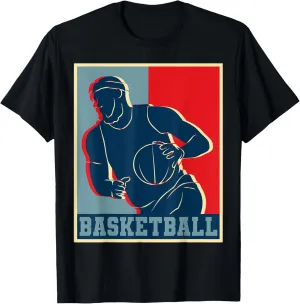 Vintage Basketball Dunk Retro Sunset Colorful Dunking Bball T-Shirt