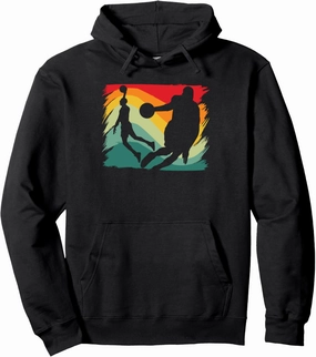 Vintage Basketball Dunk Shirt Sunset Colorful Pullover Hoodie