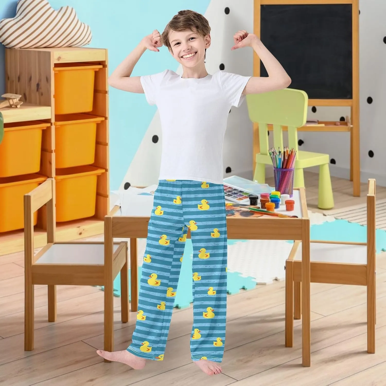 visesunny Joggers Pants for Boys Sweatpants Elastic Waist Animal Printed Long Bottoms Athletic Trousers with Pocket Size S-XL