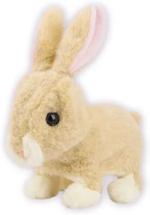 Vokodo Playful Bunny Hops Around Makes Sounds Wiggles Ears and Nose Cute Interactive Rabbit Kids Soft Cuddly Electronic Pet Battery Toy Animal Great Gift for Children Boy Girl Toddler Easter (Brown)