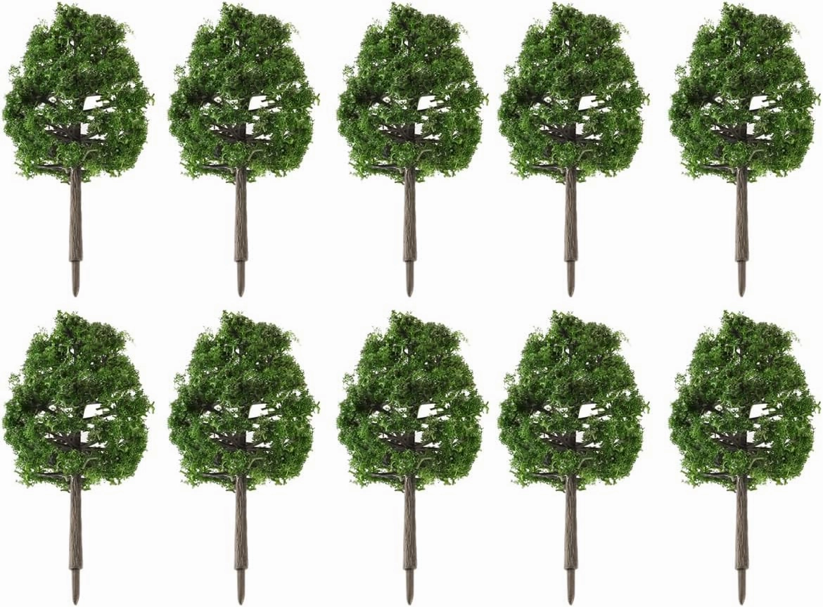 Wakauto 20pcs Model Trees for Train Scenery 3.54inch Miniature Artificial Scale Trees Railroad Architecture Diorama Supplies for DIY Building Model Scenery Landscape