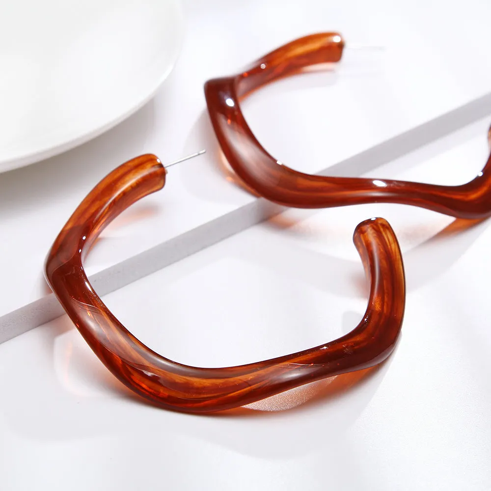 Wavy Hoop Earrings