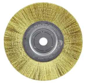 Weiler 01415 6" Narrow Face Crimped Wire Wheel, .005" Brass Fill, 5/8"-1/2" Arbor Hole, Made in The USA (Pack of 2)