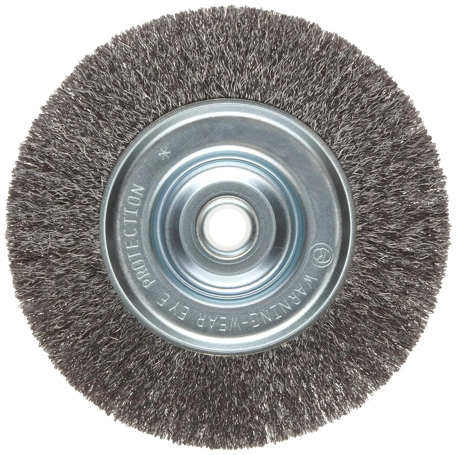 Weiler 36002 Vortec Pro 5/8"-1/2" Arbor, 6" Diameter, 0.008" Wire Size, Carbon Steel Bristles, Narrow Face, Crimped Wire Wheel Brush (Pack of 5)