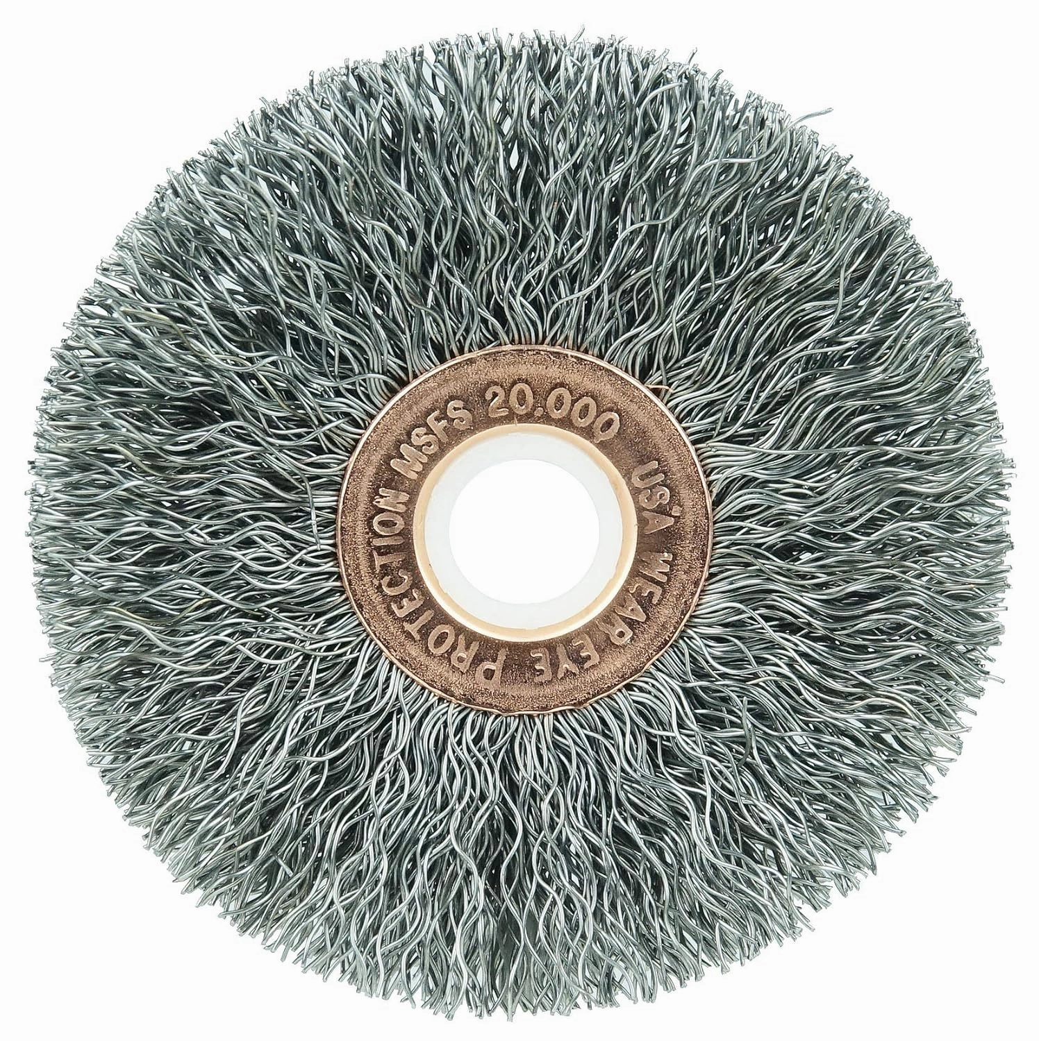 Weiler 15513 2-1/2" Crimped Wire Wheel, .0118" Steel Fill, 1/2"-3/8" Arbor Hole, Made in The USA (Pack of 10)
