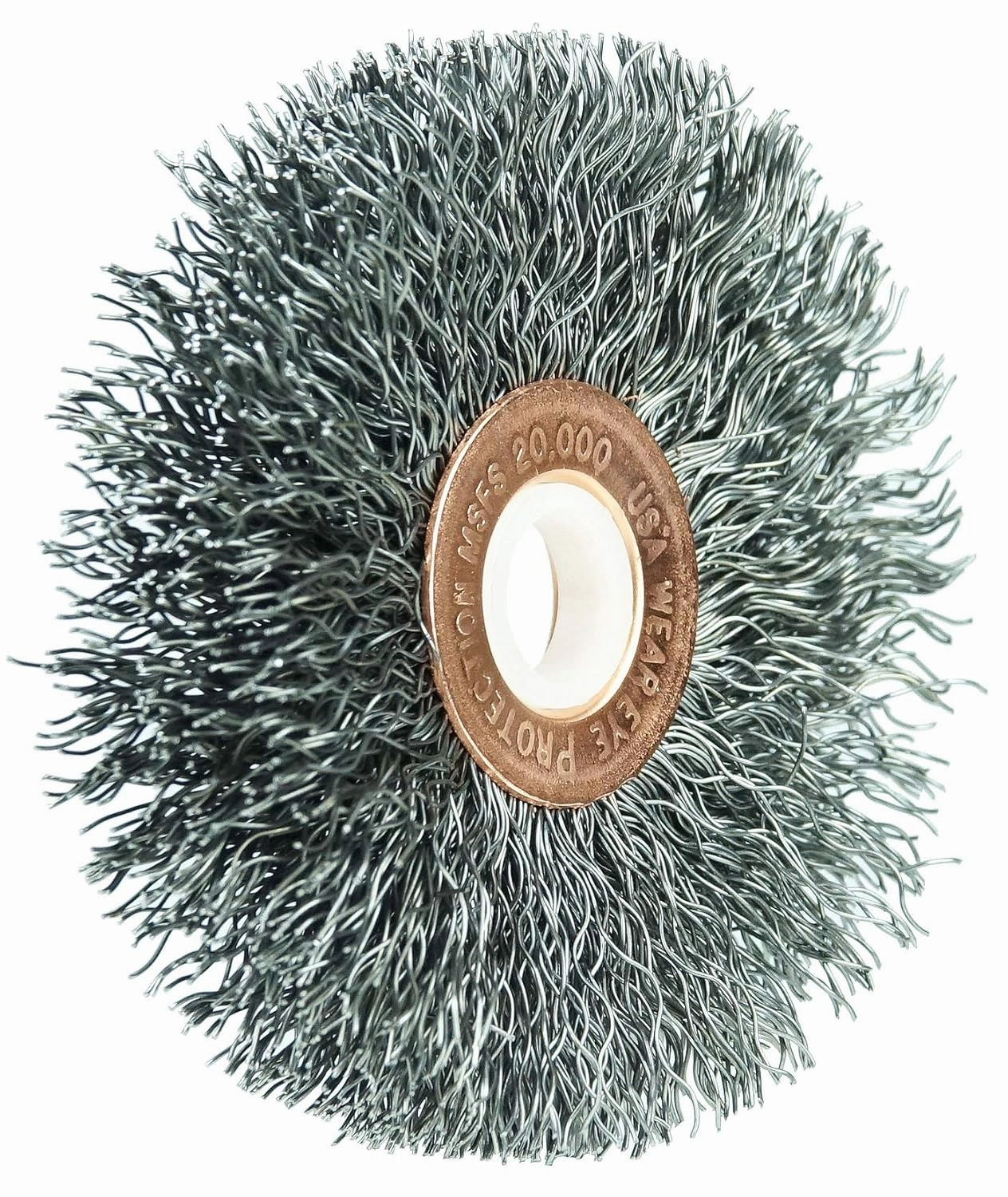 Weiler 15513 2-1/2" Crimped Wire Wheel, .0118" Steel Fill, 1/2"-3/8" Arbor Hole, Made in The USA (Pack of 10)