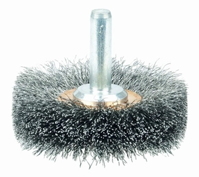 Weiler 17610 2" Narrow Face Stem-Mounted Crimped Wire Wheel, .0118" Steel Fill, 1/4" Stem, Made in the USA (Pack of 10)