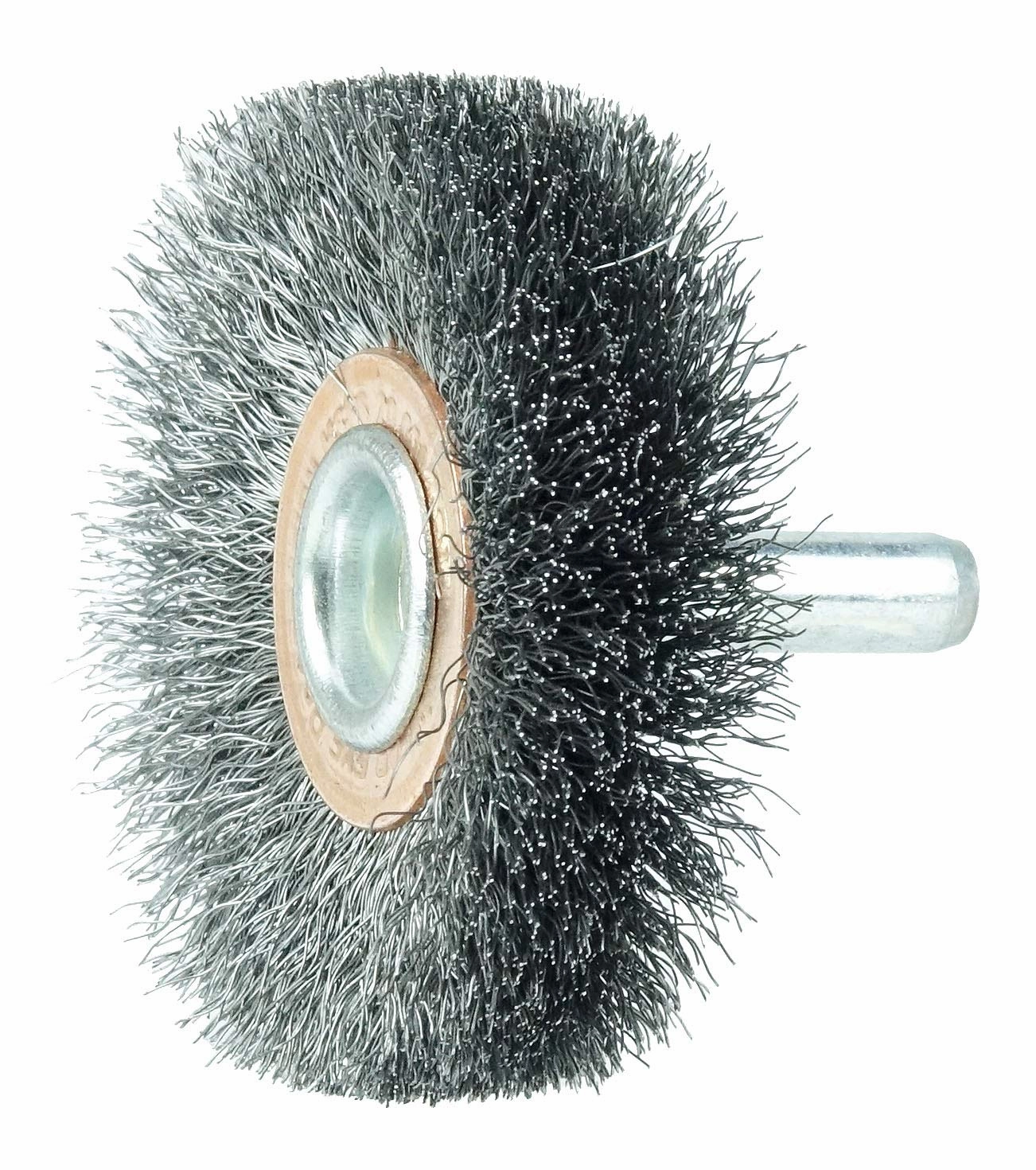 Weiler 17610 2" Narrow Face Stem-Mounted Crimped Wire Wheel, .0118" Steel Fill, 1/4" Stem, Made in the USA (Pack of 10)