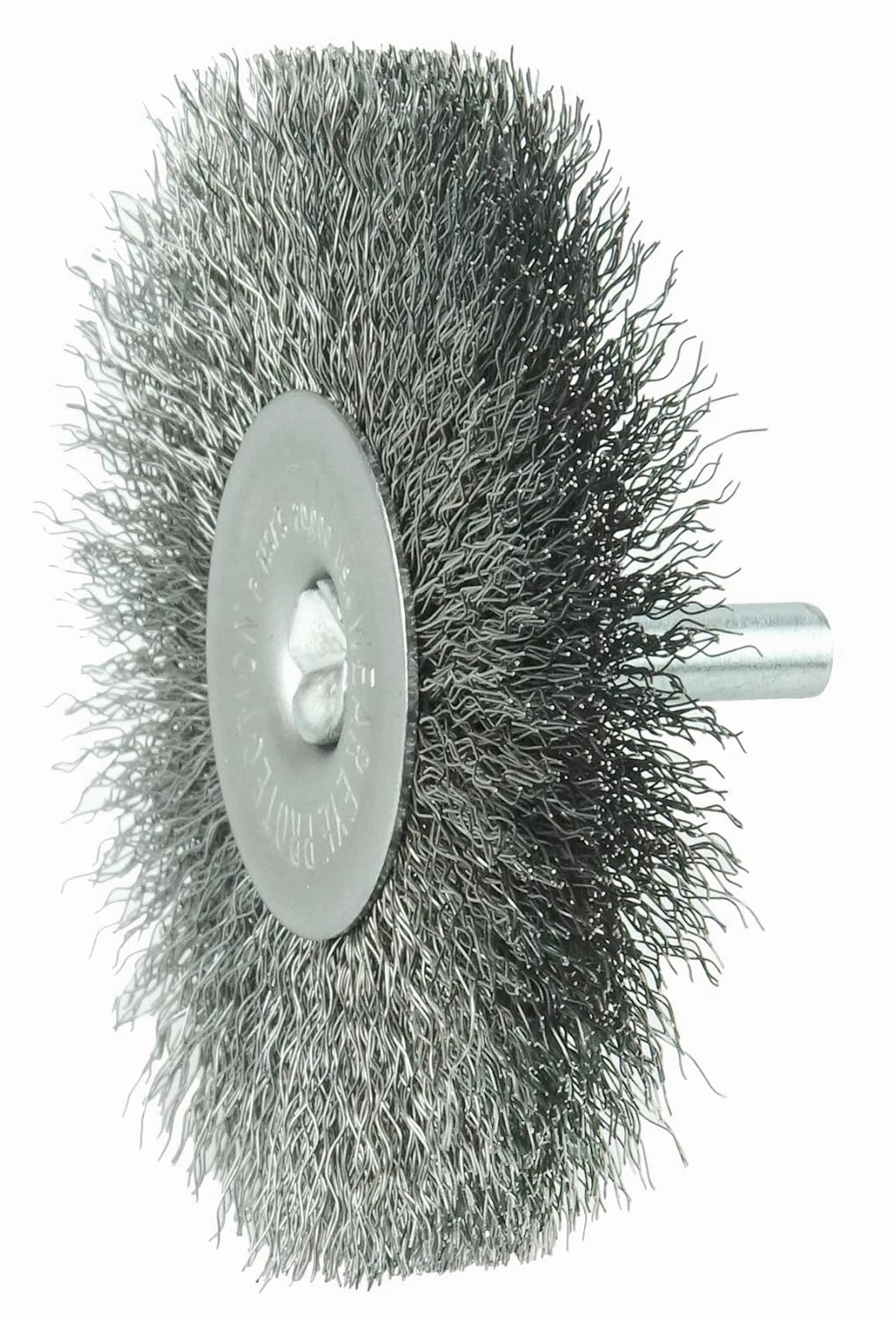 Weiler 17978 3" Stem-Mounted Crimped Wire Radial Wheel.008" Stainless Steel Fill, 1/4" Stem, Made in the USA (Pack of 10)