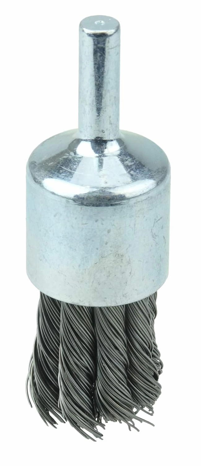Weiler 36250 Wolverine 3/4" Knot Wire End Brush, .020" Steel Fill, 1/4" Stem, Made in The USA (Pack of 10)