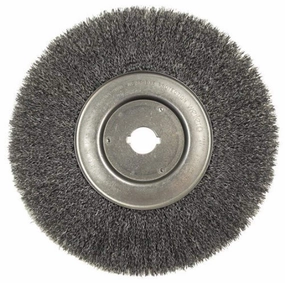 Weiler 804-01250-12 Trulock Narrow Face Crimped Wire Wheel, 10" Diameter x 3/4" Width, 1", 0.014" Steel, 4000 rpm (Pack of 2)