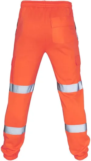 WENKOMG1 Construction Work Pants for Men,Hi Vis Reflective Neon Color Bottoms High Visibility Trousers for Men